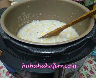 Bubur Nasi Campur Ayam Dan Jagung 