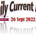 26 September Current Affairs 