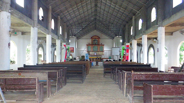 interior view of Our Lady of the Most Holy Rosary Parish Church in Rosario Northern Samar