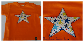 Manualidades Caseras Inma Camiseta naranja  de niño 