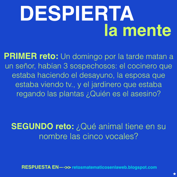 Retos matemáticos resueltos: inteligencia lógica