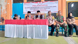 Bhabinkamtibmas Polsek Terisi Hadiri Pelantikan Calon Anggota KPPS di Desa Cikawung