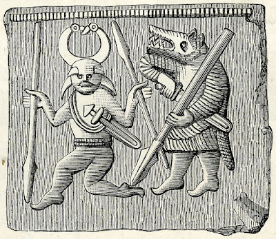 1872 Woodcut Image of Berserkers