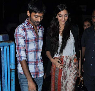 Sonam & Dhanush meet fans at Chandan Cinema