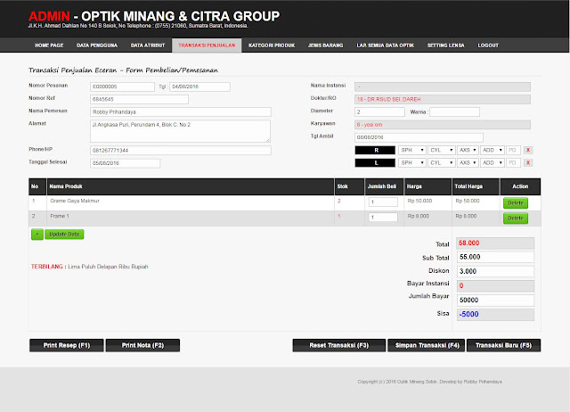 Download Gratis UPDATE - Aplikasi Manajemen Penjualan Optik V.3 (Point Of Sale)