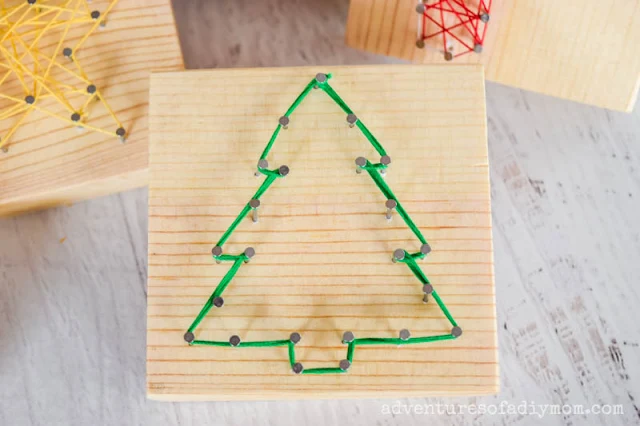 Christmas tree string art