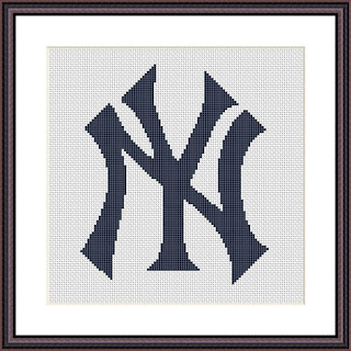 New York Yankees logo cross stitch pattern - Tango Stitch
