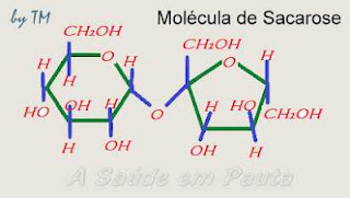 esquema de uma molécula de sacarose.