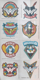 A sheet of 8 Wonder Woman Rub On Transfers