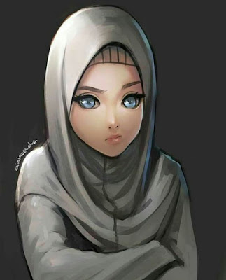 Gambar Kartun Muslimah Cantik Terbaru 2019