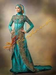  Kebaya  Pengantin Resepsi Modern  Warna Hijau  Tosca 