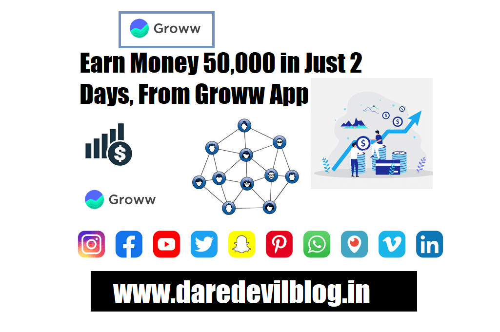 Earn money 50,000 Rupees in just 2 Days From Groww App