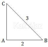Segitiga yang mewakili cos B = 2/3, trigonometri