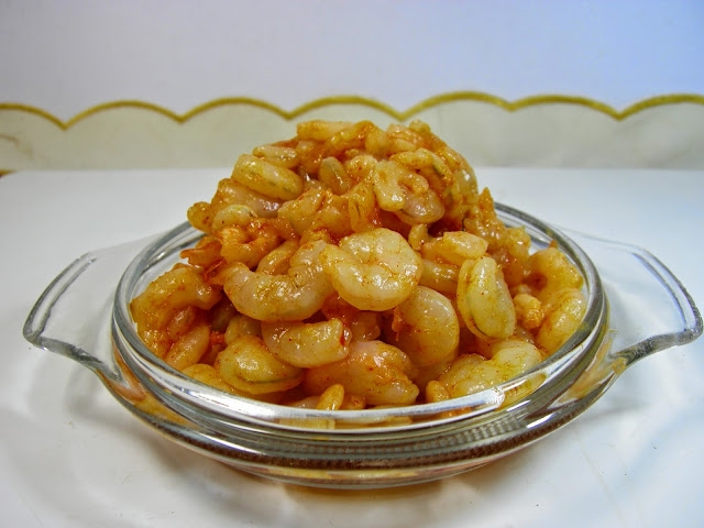 Prawns being marinated