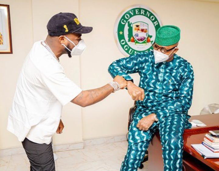 PHOTOS: Davido visits Ogun State Governor Dapo Abiodun