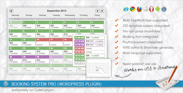 Booking System PRO (WordPress Plugin) - CodeCanyon Item for Sale