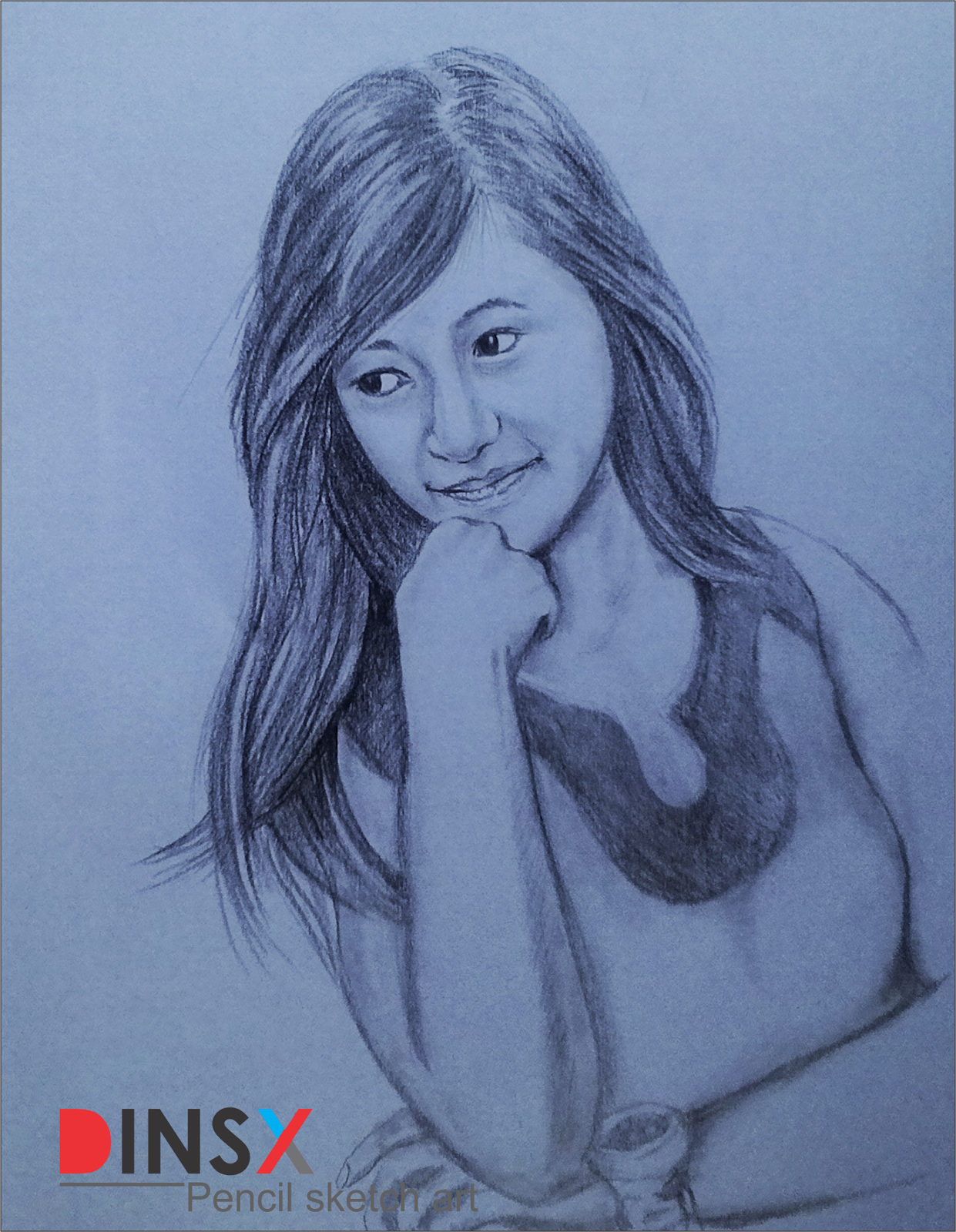 Lukisan Sketsa Pensil Nn Cindy DINSX SKETSA PENSIL