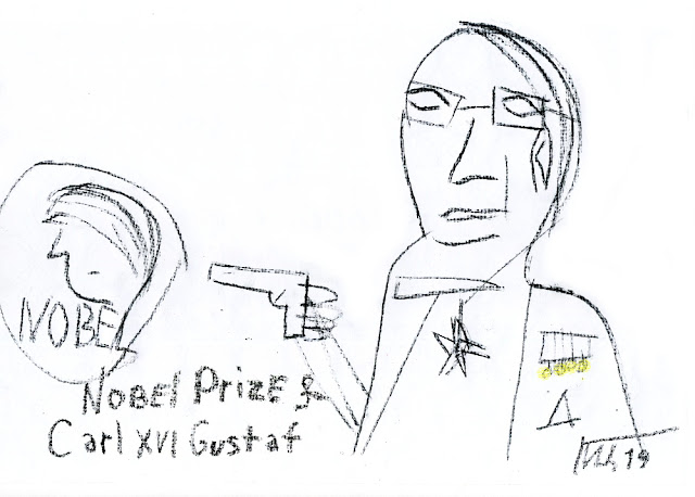 Carl XVI Gustaf & Nobel Prize. Artist Tsurikov Ilya