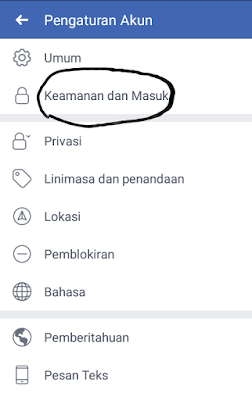 Cara merubah sandi facebook