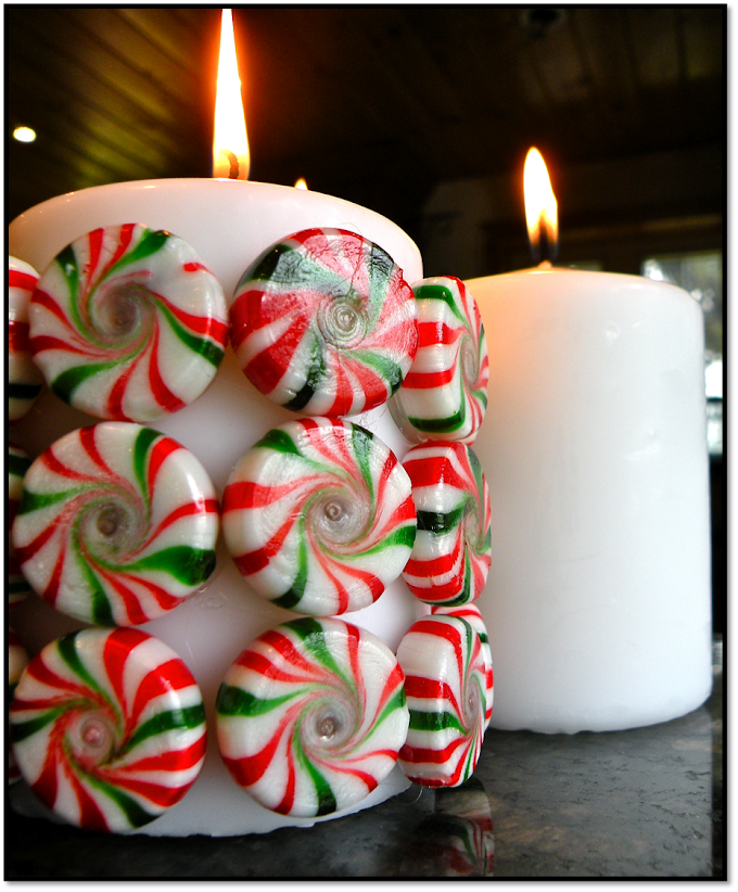 Making Holiday Decorations With Peppermint Candy / Candy Cane Hearts - Dinner at the Zoo - Smothered with dark chocolate too.