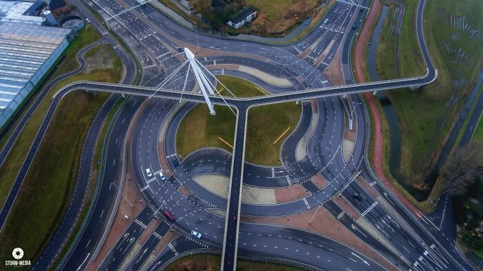 Ring and bicycle bridge in the Netherlands