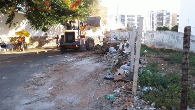 Prefeitura retira várias caçambas de lixo da Rua Rodrigo Argollo