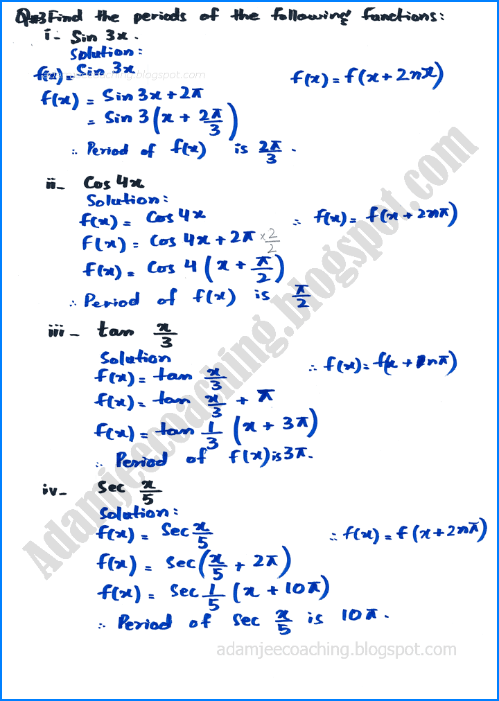 graphs-of-trigonometric-and-inverse-trigonometric-functions-exercise-12-1-mathematics-11th