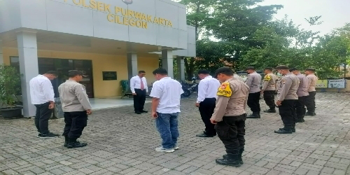 Apel Pagi Polsek Purwakarta Polres Cilegon Sebagai Bentuk Komunikasi Pimpinan dan Anggota