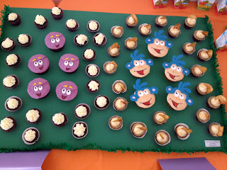 dora the explorer cupcakes, dora cupcakes, boots cupcakes, dora party