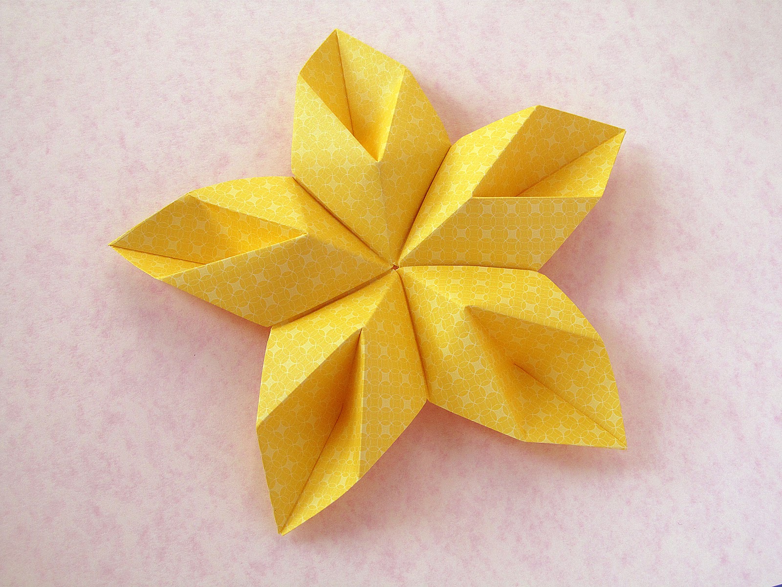 Origami poesie di carta: Stella floreale - Floral Star
