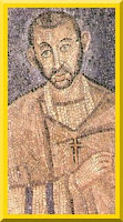 Early mosaic of Saint Ambrose that might be an actual portrait.