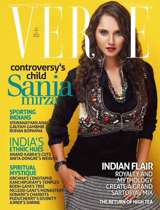 sania mirza on the cover of verve magazine.