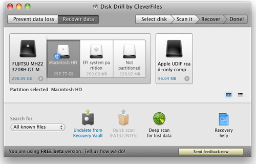 Recover deleted files on your mac with Disk Drill