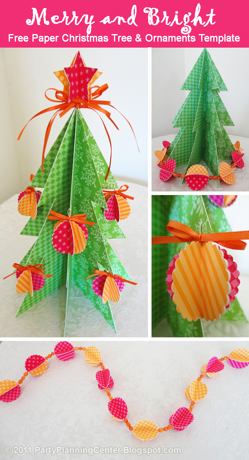 Party Planning Center: Free Printable Paper Christmas Tree 