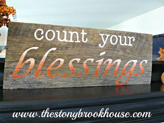 DIY Count Your Blessings Wood Sign
