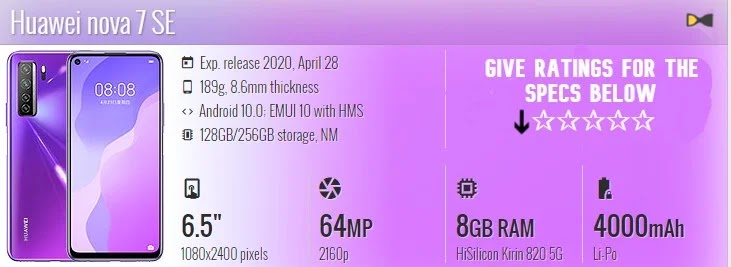 huawei nova 7 se