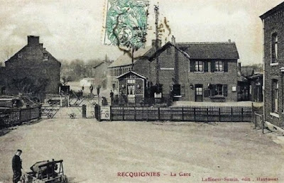 Carte postale de la gare de Recquignies