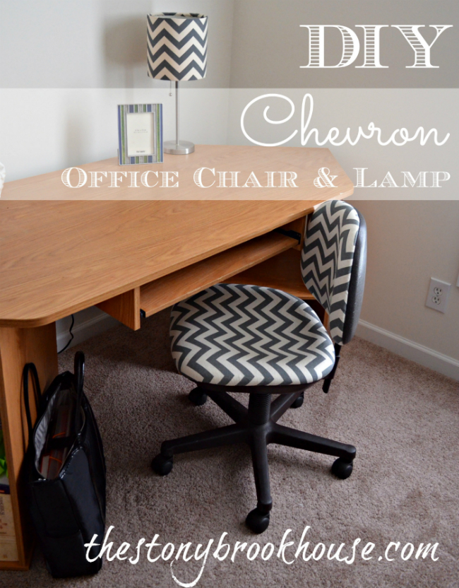 DIY Chevron Chair & Matching Lamp