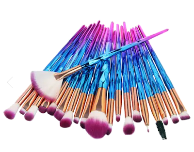 makeup brushes, kistovi, makeup kistovi, kistovi za šminkanje, šminka, jefitni kistovi za šminkanje, unicorn, purple, multicolor, dijamantni, soft brushes, mekani kistovi