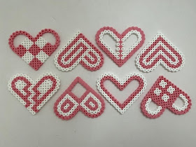 Hama bead heart patterns
