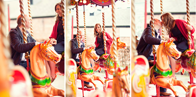 cute carousel engagement session by STUDIO 1208