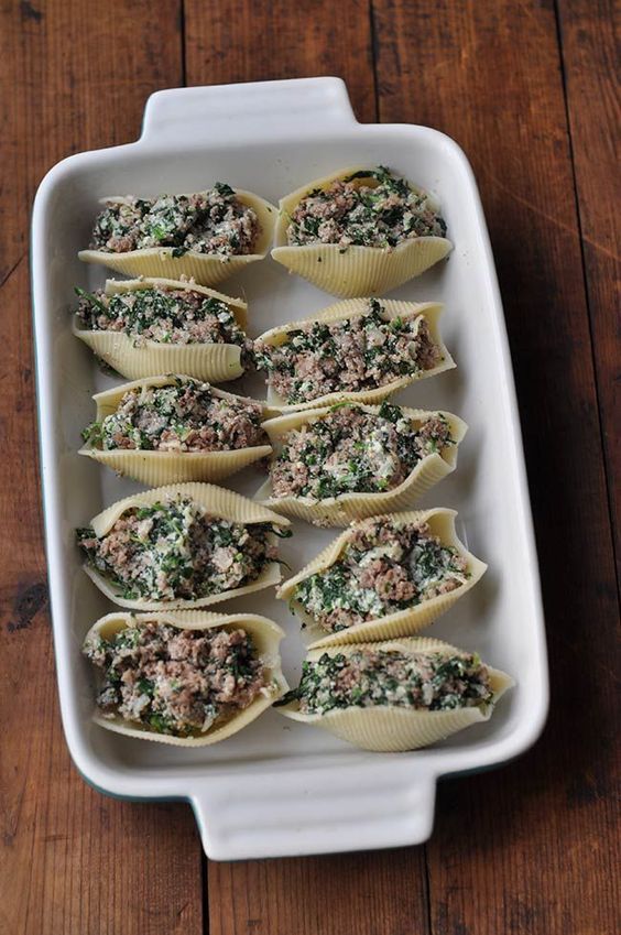 Healthy Stuffed Shells with Ground Turkey and Spinach - #ground #healthy #shells #spinach #stuffed #turkey - #Genel