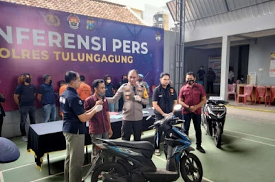 Dua Pelaku Curamor di 32 TKP Berhasil di Tangkap Satreskrim Polres Tulungagung, 4 Pelaku Masih DP0