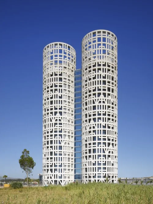 Architectural Design of Torres de Hercules Tower by Rafael de la Hoz