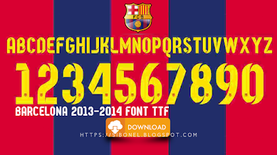 Barcelona 2013-2014 Font TTF