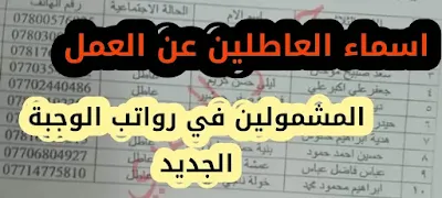 حصول الموافقة على اسماء عاطلين عن العمل الوجبة الجديد لشمولهم في رواتب الحماية الاجتماعية