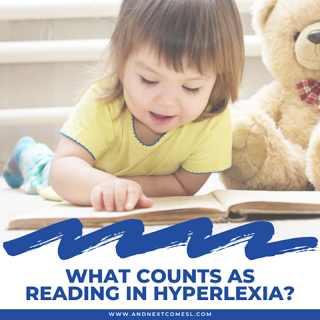 What counts as reading in hyperlexia?