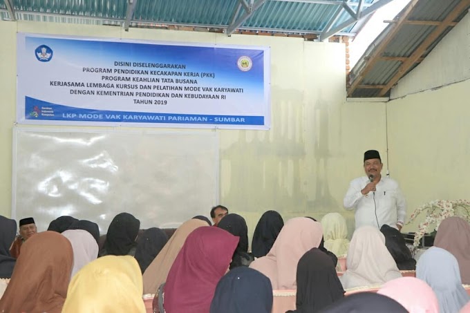 Pelatihan Pendidikan Kecakapan Kerja Bantuan Dirjen PAUD, Resmi Ditutup Wawako Mardison Mahyuddin