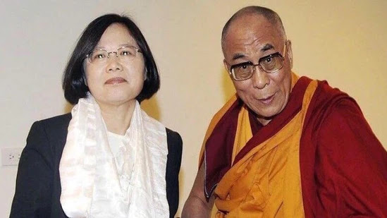 Tsai Ingwen et le dalaï lama