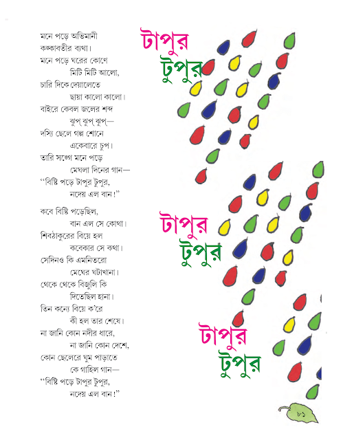 বৃষ্টি পড়ে টাপুর টুপুর | রবীন্দ্রনাথ ঠাকুর | পঞ্চম শ্রেণীর বাংলা | WB Class 5 Bengali